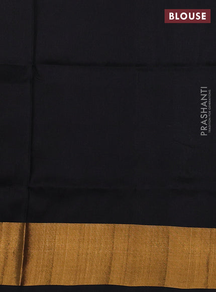 Pure uppada silk saree black with allover silver & zari woven buttas and zari woven border
