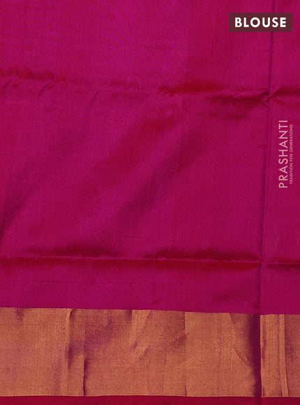 Pure uppada silk saree pink with allover silver & zari woven buttas and zari woven border