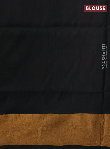 Pure uppada silk saree rustic orange and bottle green with allover silver & zari woven buttas and zari woven border