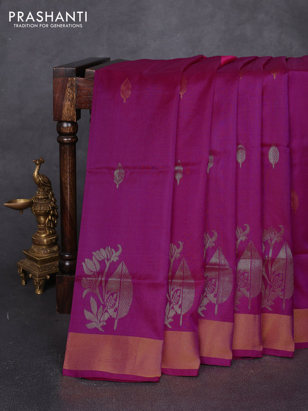 Pure uppada silk saree pink with allover silver & zari woven buttas and zari woven border