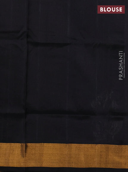 Pure uppada silk saree black with allover silver & zari woven buttas and zari woven border