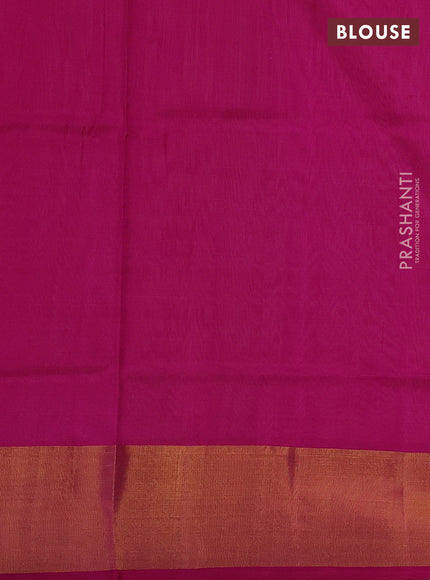 Pure uppada silk saree cream and pink with allover silver & zari woven buttas and zari woven border