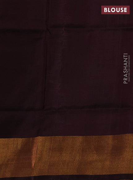 Pure uppada partly silk saree maroon and mustard yellow with allover silver & zari woven buttas and zari woven border
