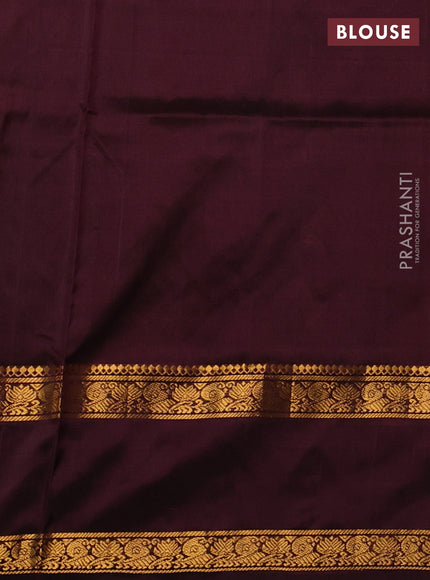 Pure uppada silk saree rust shade and deep maroon with allover silver & zari woven buttas and rettapet zari woven butta border