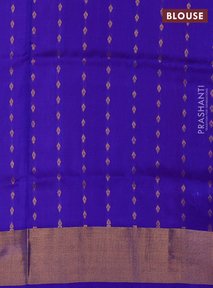 Pure uppada silk saree pink and purple with allover zari woven buttas and zari woven border