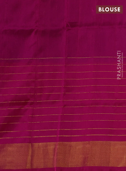 Pure uppada silk saree purple and pink with allover zari woven buttas and long zari woven border