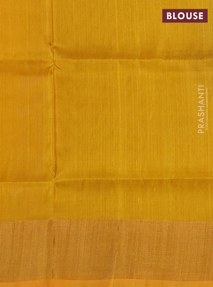 Pure uppada silk saree violet and mustard yellow with allover silver & zari woven border and zari woven border
