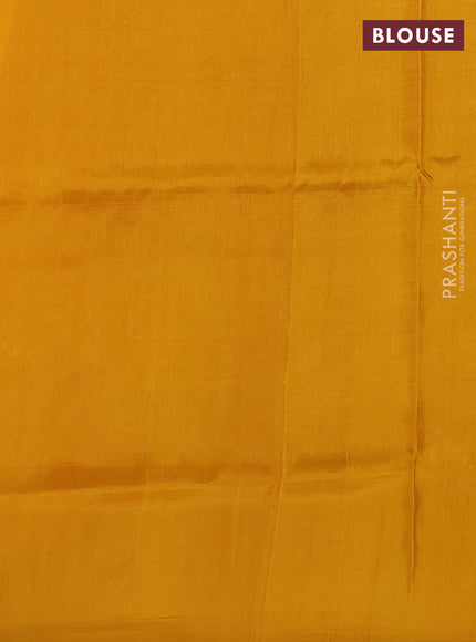 Pure uppada silk saree mustard yellow with allover silver & zari woven buttas and woven border