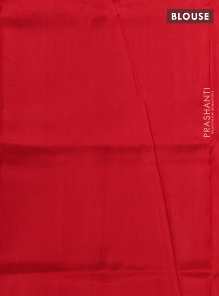 Pure uppada silk saree red with allover silver & zari woven buttas and woven border