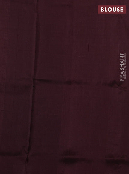 Pure uppada silk saree coffee brown with allover silver & zari woven buttas and woven border