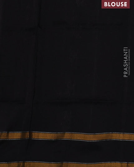 Pure uppada silk saree black with allover silver & zari weaves & buttas and rettapet zari woven border