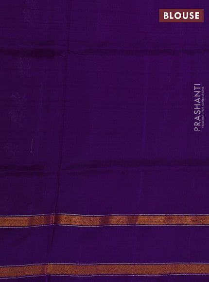 Pure uppada silk saree purple with allover silver & zari weaves & buttas and rettapet zari woven border