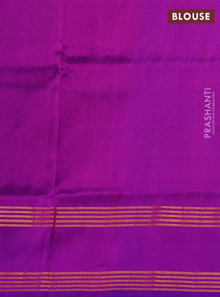 Pure uppada silk saree pink and purple with allover zari weaves & buttas and rettapet zari woven border