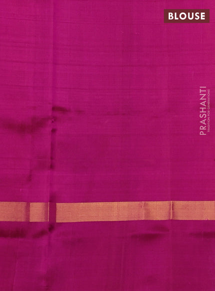 Pure uppada silk saree dual shade of pink and wine shade with allover checks & zari woven buttas and zari woven butta border