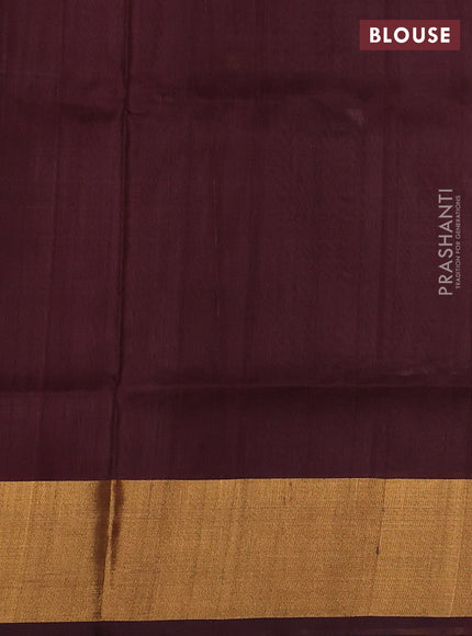 Pure uppada silk saree mild peach and coffee brown with allover silver & buttas and jamdhani weaving pallu