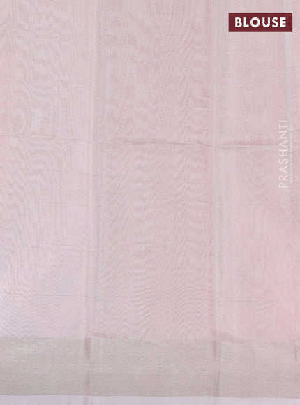 Pure uppada silk saree peach orange with allover zari woven buttas and zari woven border