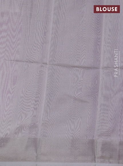 Pure uppada silk saree purple and grey with allover silver coin buttas and zari woven border