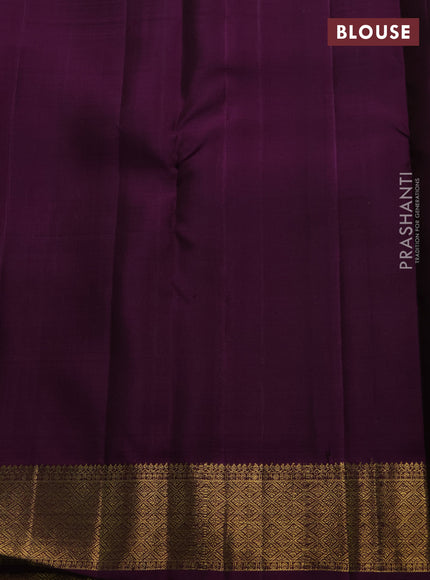Pure kanchipuram silk saree rust shade and wine shade with zari woven buttas and rich zari woven border