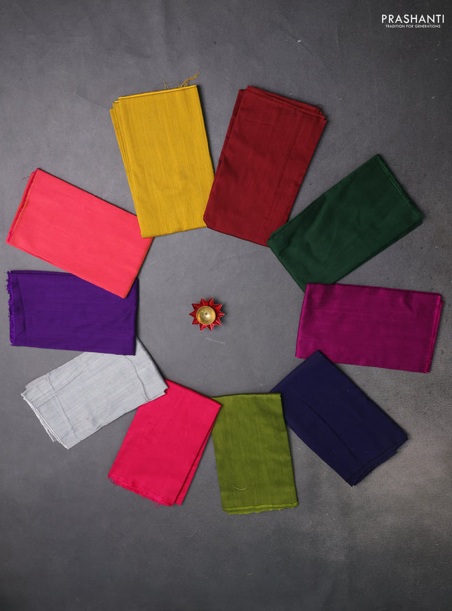 Semi silk cotton blouse bits multi colour and pack of 10