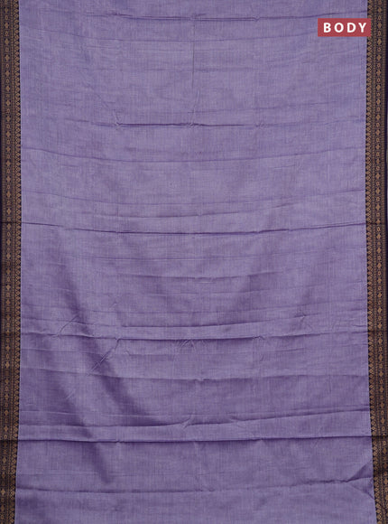 Narayanpet cotton saree pastel violet and violet with plain body and thread woven border