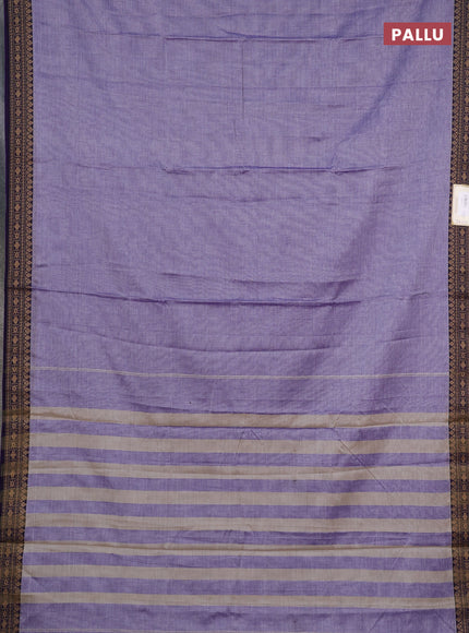 Narayanpet cotton saree pastel violet and violet with plain body and thread woven border