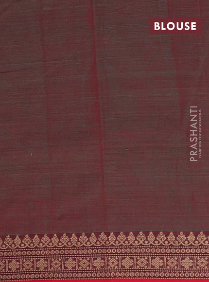 Narayanpet cotton saree manthulier green and maroon with plain body and thread woven border