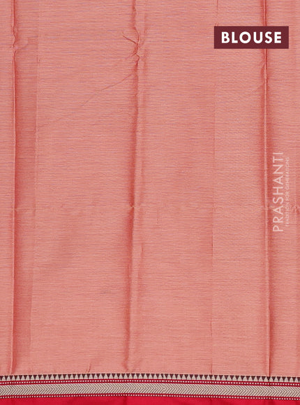 Narayanpet cotton saree rust shade and maroon with plain body and small thread woven border