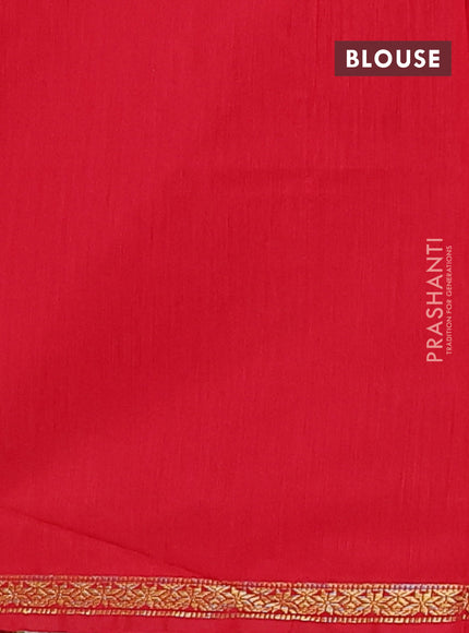 Semi maheswari cotton saree dark mustard and red with zari woven buttas and small zari woven border