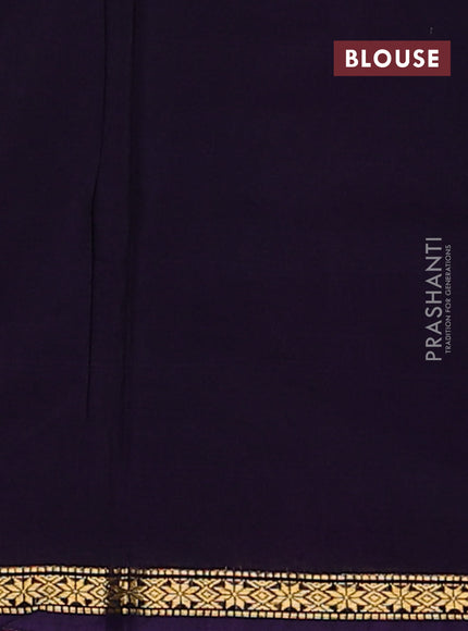 Semi maheswari cotton saree pink and violet with zari woven buttas and small zari woven border
