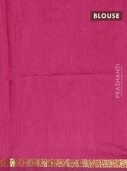Semi maheswari cotton saree peacock green and maroon with zari woven buttas and small zari woven border