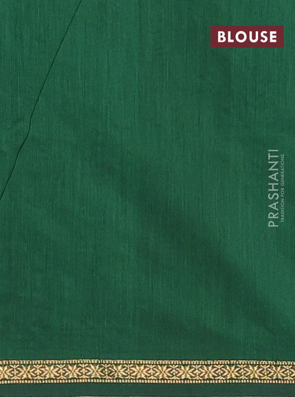 Semi maheswari cotton saree violet and green with zari woven buttas and small zari woven border