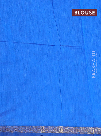 Semi maheswari cotton saree violet and blue with zari woven buttas and small zari woven border