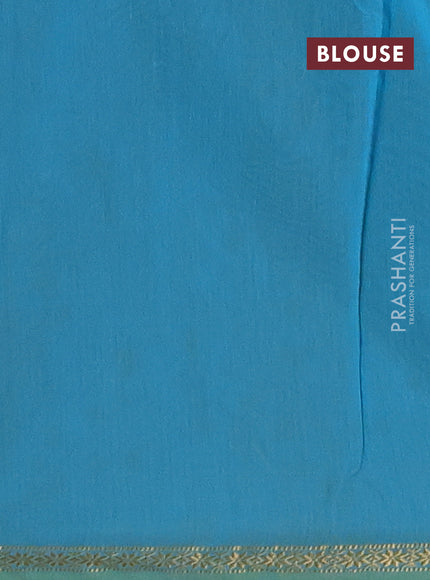 Semi maheswari cotton saree mustard yellow and teal blue with zari woven buttas and small zari woven border
