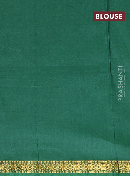Semi maheswari cotton saree mehendi green and green with zari woven buttas and small zari woven border