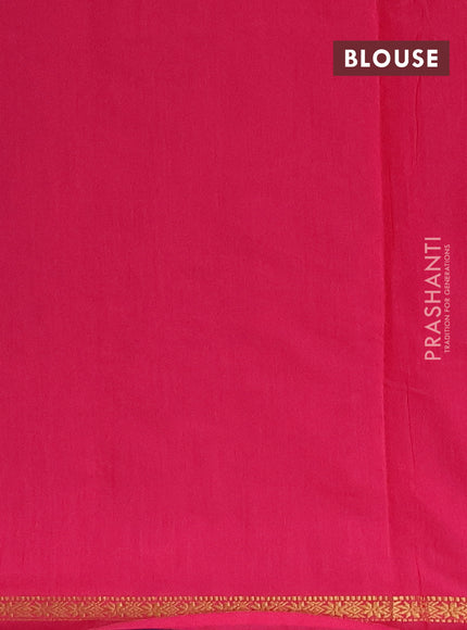 Semi maheswari cotton saree purple and pink with zari woven buttas and small zari woven border