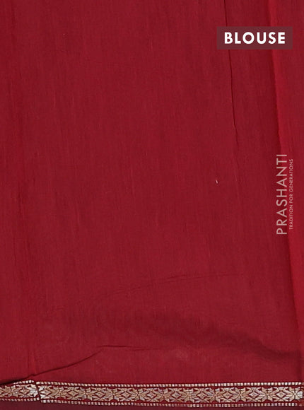 Semi maheswari cotton saree dark beige and maroon with zari woven buttas and small zari woven border