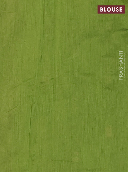 Semi maheswari cotton saree purple and green with zari woven buttas and small zari woven border