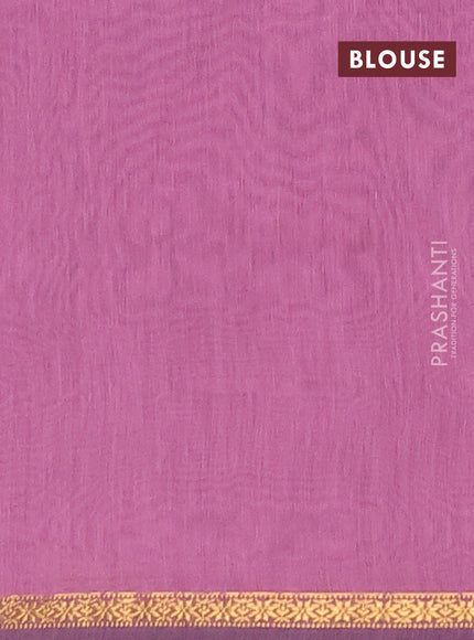 Semi maheswari cotton saree jamun and pink shade with zari woven buttas and small zari woven border