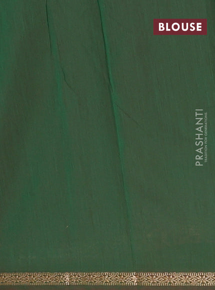 Semi maheswari cotton saree pink and green with zari woven buttas and small zari woven border