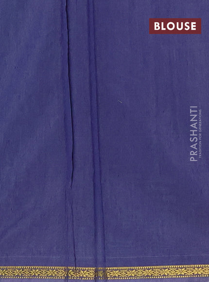 Semi maheswari cotton saree teal green and blue with zari woven buttas and small zari woven border