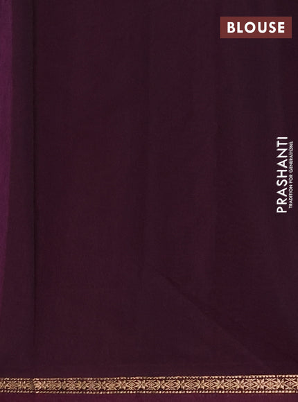 Semi maheswari cotton saree pink and wine with zari woven buttas and small zari woven border