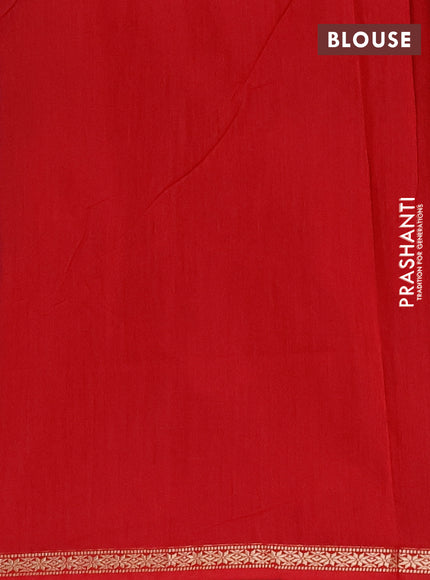 Semi maheswari cotton saree purple and red with zari woven buttas and small zari woven border