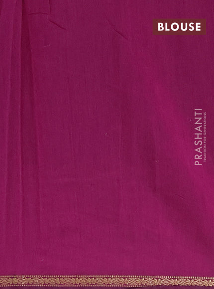 Semi maheswari cotton saree grey shade and purple with zari woven buttas and small zari woven border