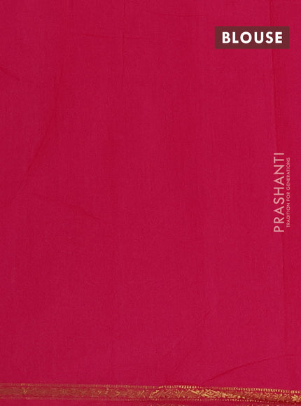 Semi maheswari cotton saree light pink and pink with zari woven buttas and small zari woven border