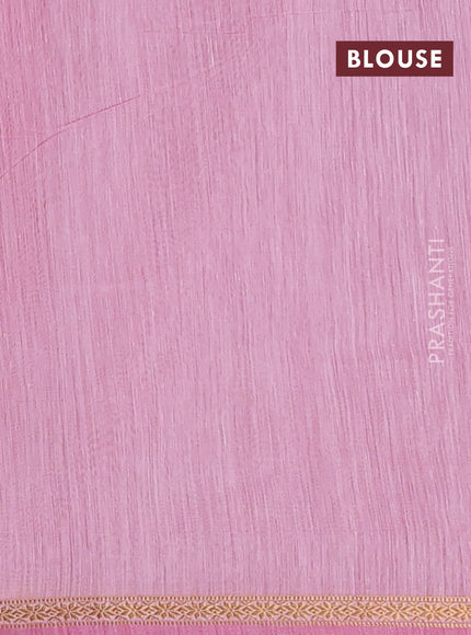 Semi maheswari cotton saree pink  and light pink with zari woven buttas and small zari woven border