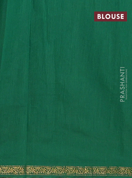 Semi maheswari cotton saree pink shade and green with zari woven buttas and small zari woven border