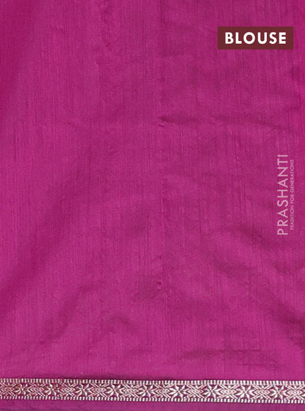 Semi maheswari cotton saree mehendi green and purple with zari woven buttas and small zari woven border