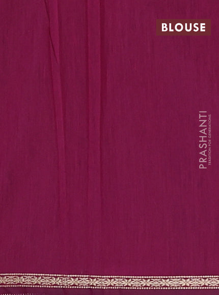 Semi maheswari cotton saree blue and purple with silver zari woven buttas and small zari woven border