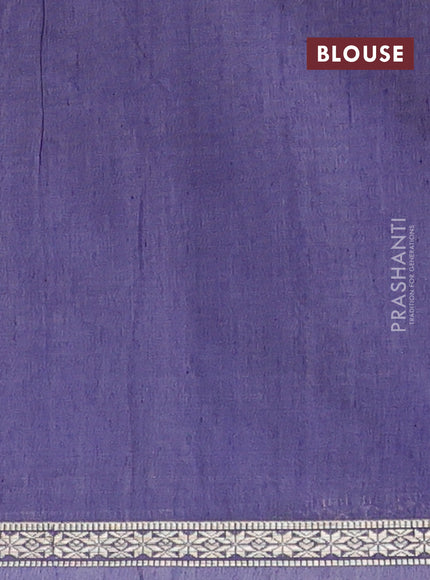 Semi maheswari cotton saree pale yellow and blue shade with zari woven buttas and small zari woven border