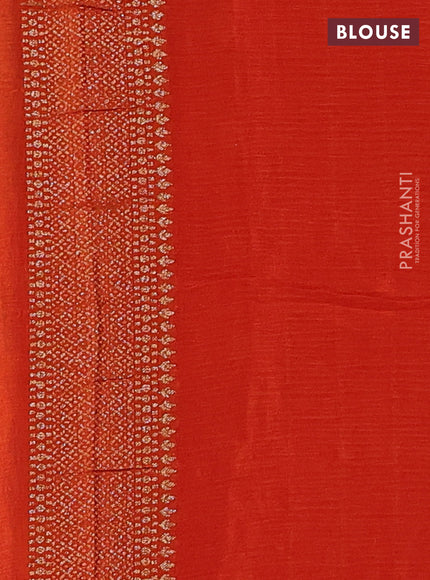 Banarasi chiffon saree pink and orange with allover thread & zari woven buttas and woven border